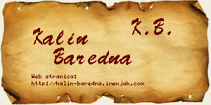 Kalin Baredna vizit kartica